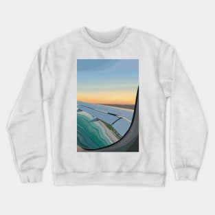 Sunset plane window view Crewneck Sweatshirt